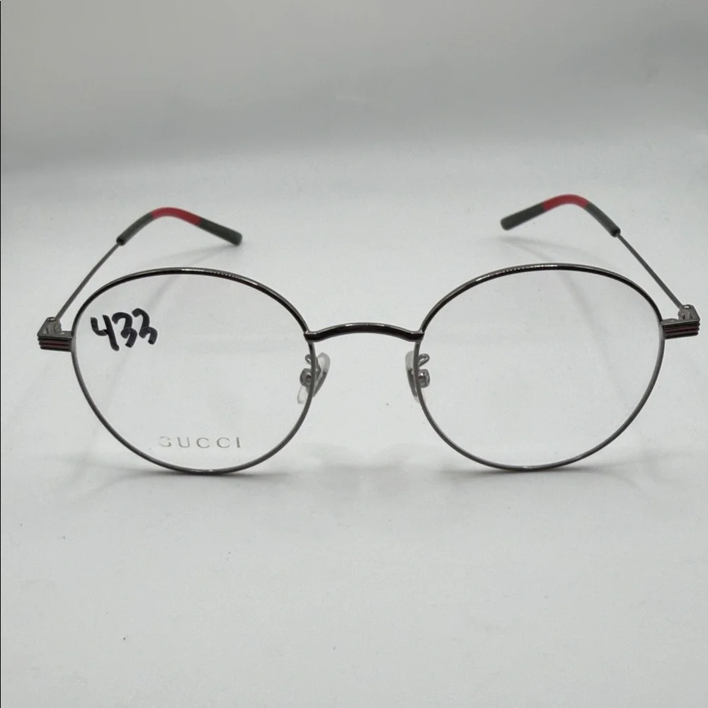 Gucci Black and Red Round Eyeglasses GG1051OK No Case